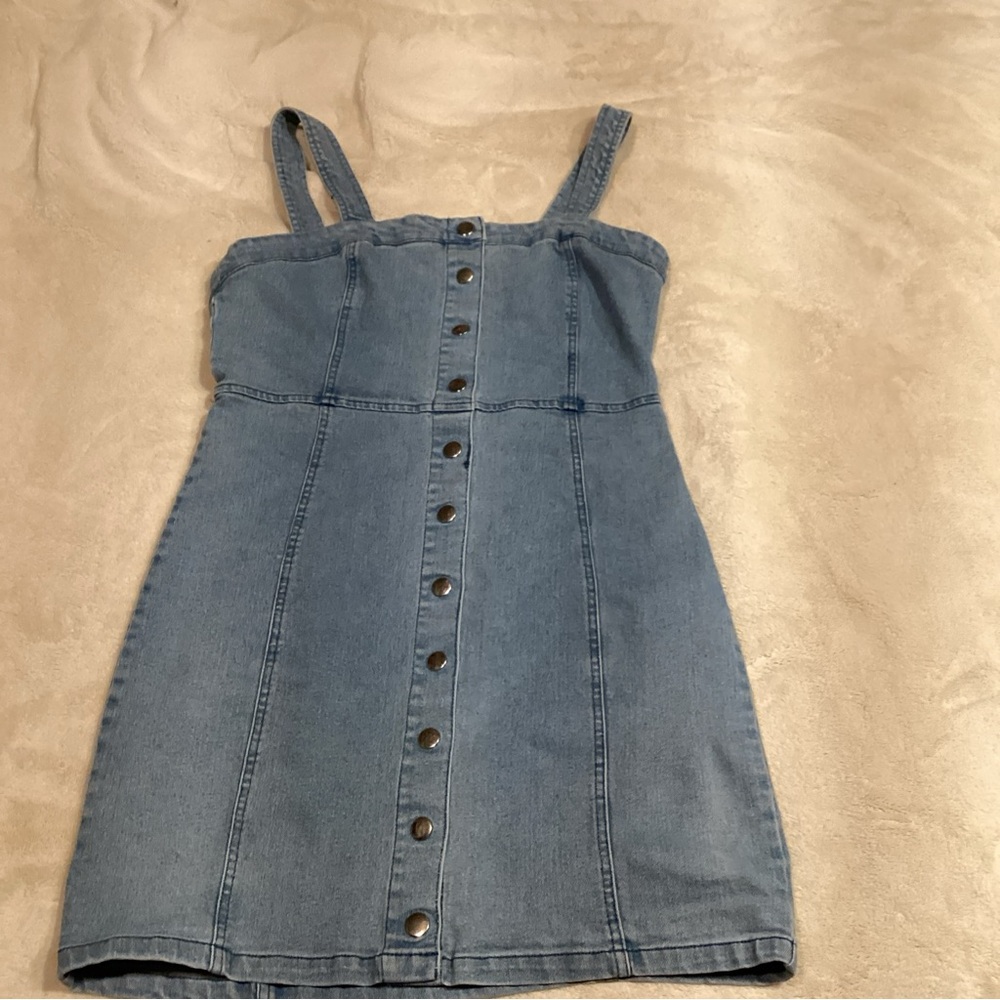 rue21 Light Blue Denim Dress with Front Buttons
